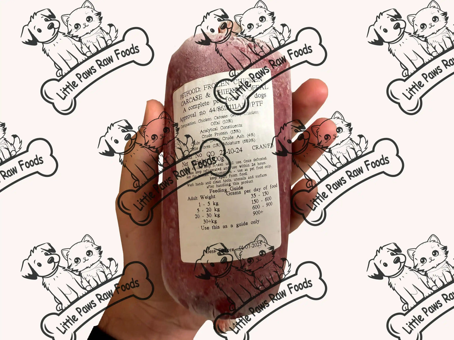 Chicken Mince with Offal Raw Dog Food in 14kg or 20kg Box - Little Paws Raw Foods
