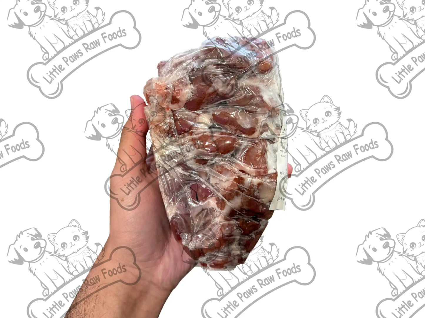 Frozen Chicken Hearts for Dogs and Cats 500g Bags 4kg Box - Little Paws Raw Foods