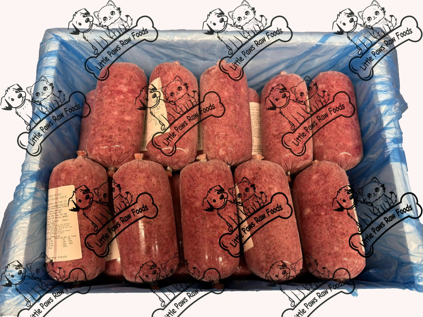 Frozen Chicken Mince Dog Food in 10kg 14kg or 20kg Box - Little Paws Raw Foods