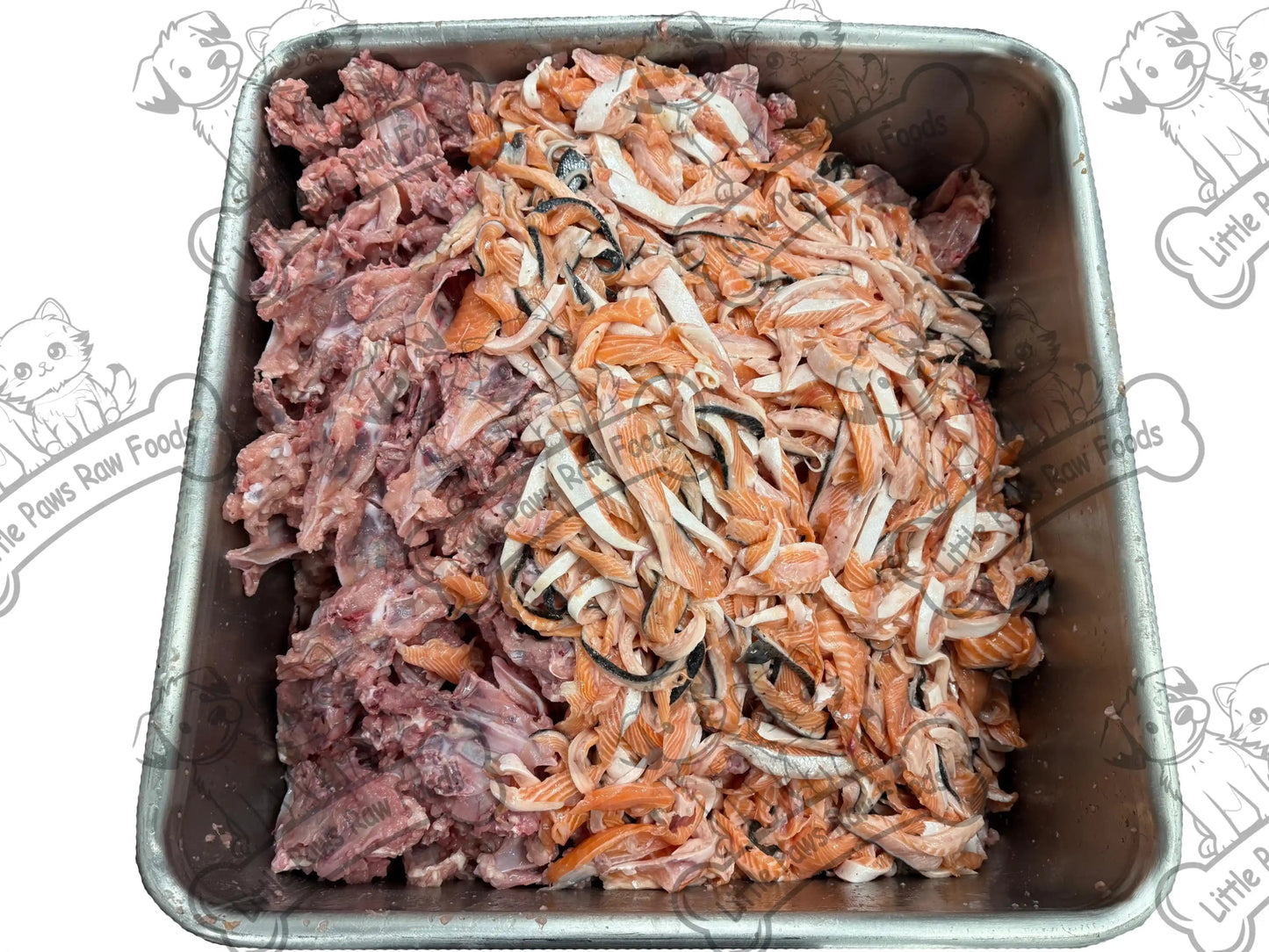 Frozen Chicken and Salmon Dog Food in 10kg or 20kg Box - Little Paws Raw Foods