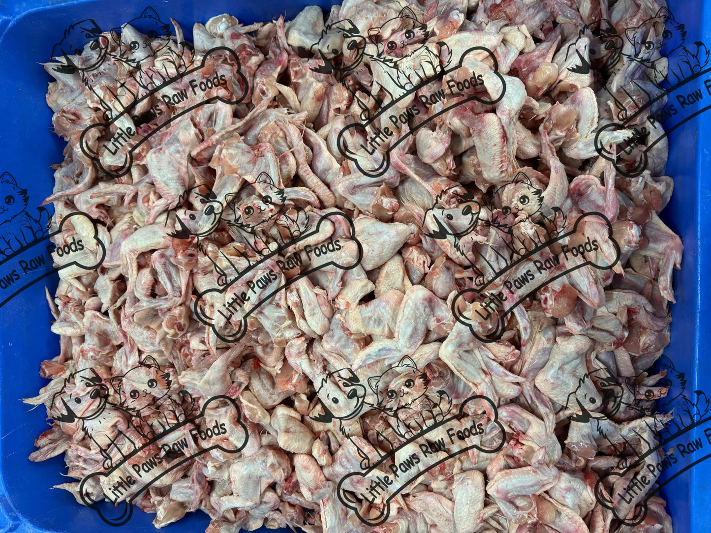 Frozen Chicken Wings for Dogs 3 x 5kg Bags Total 15kg Box - Little Paws Raw Foods