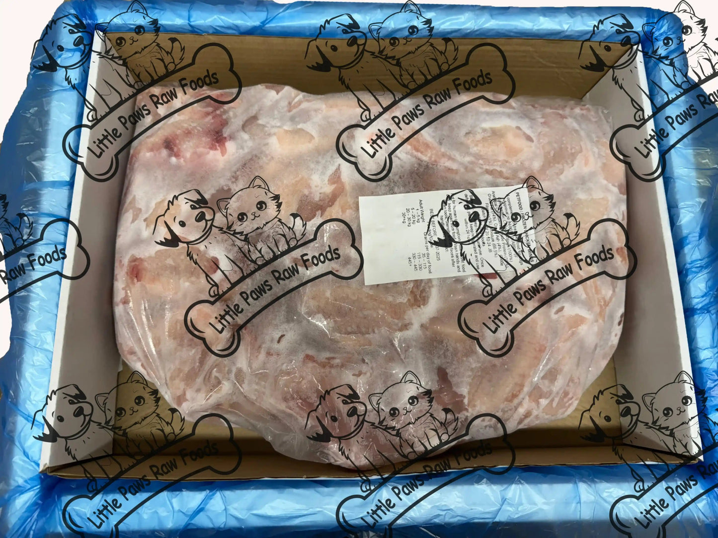 Frozen Chicken Wings for Dogs 3 x 5kg Bags Total 15kg Box - Little Paws Raw Foods