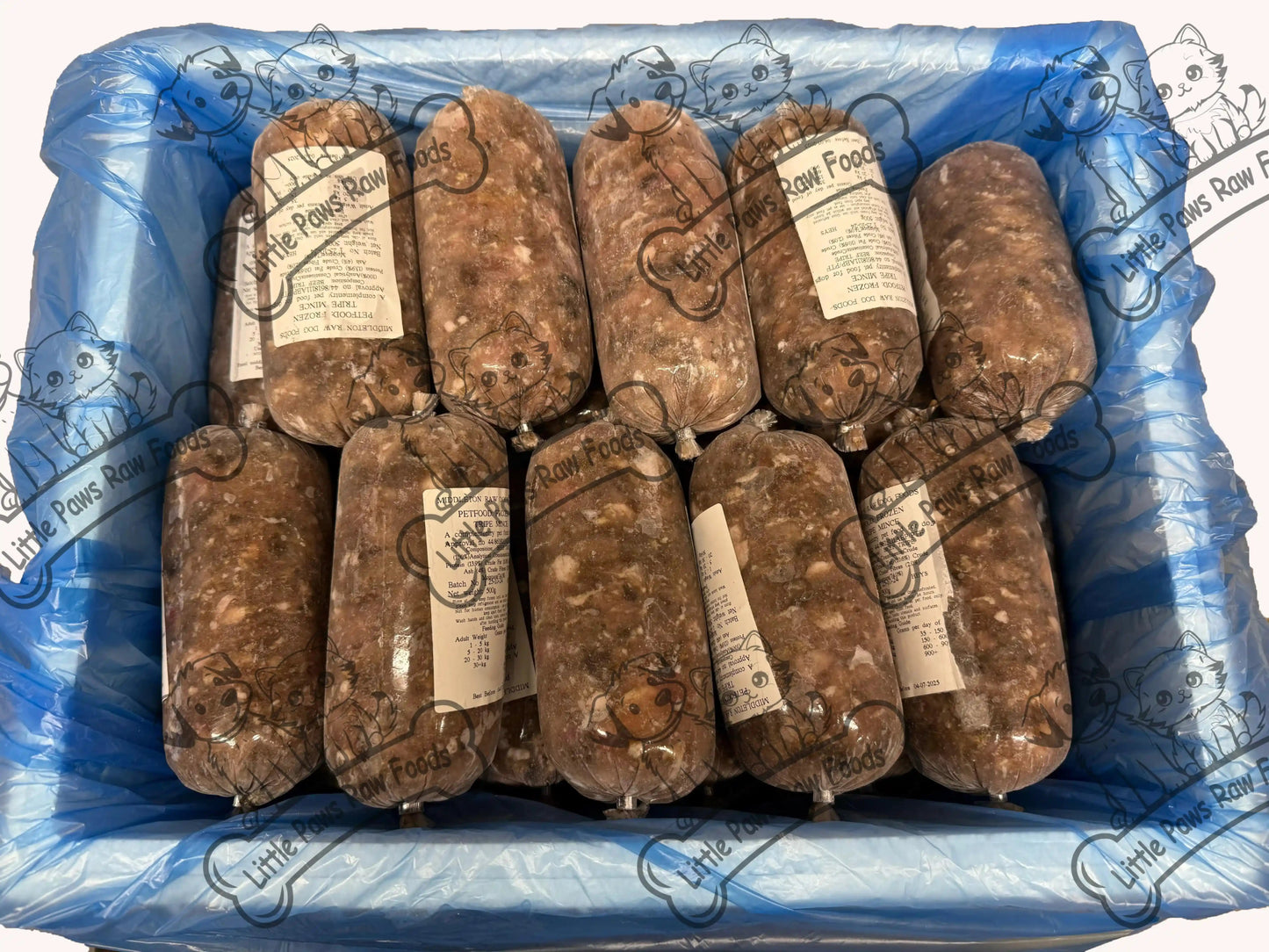 Frozen Green Tripe Dog Food in 10kg 14kg or 20kg Box - Little Paws Raw Foods