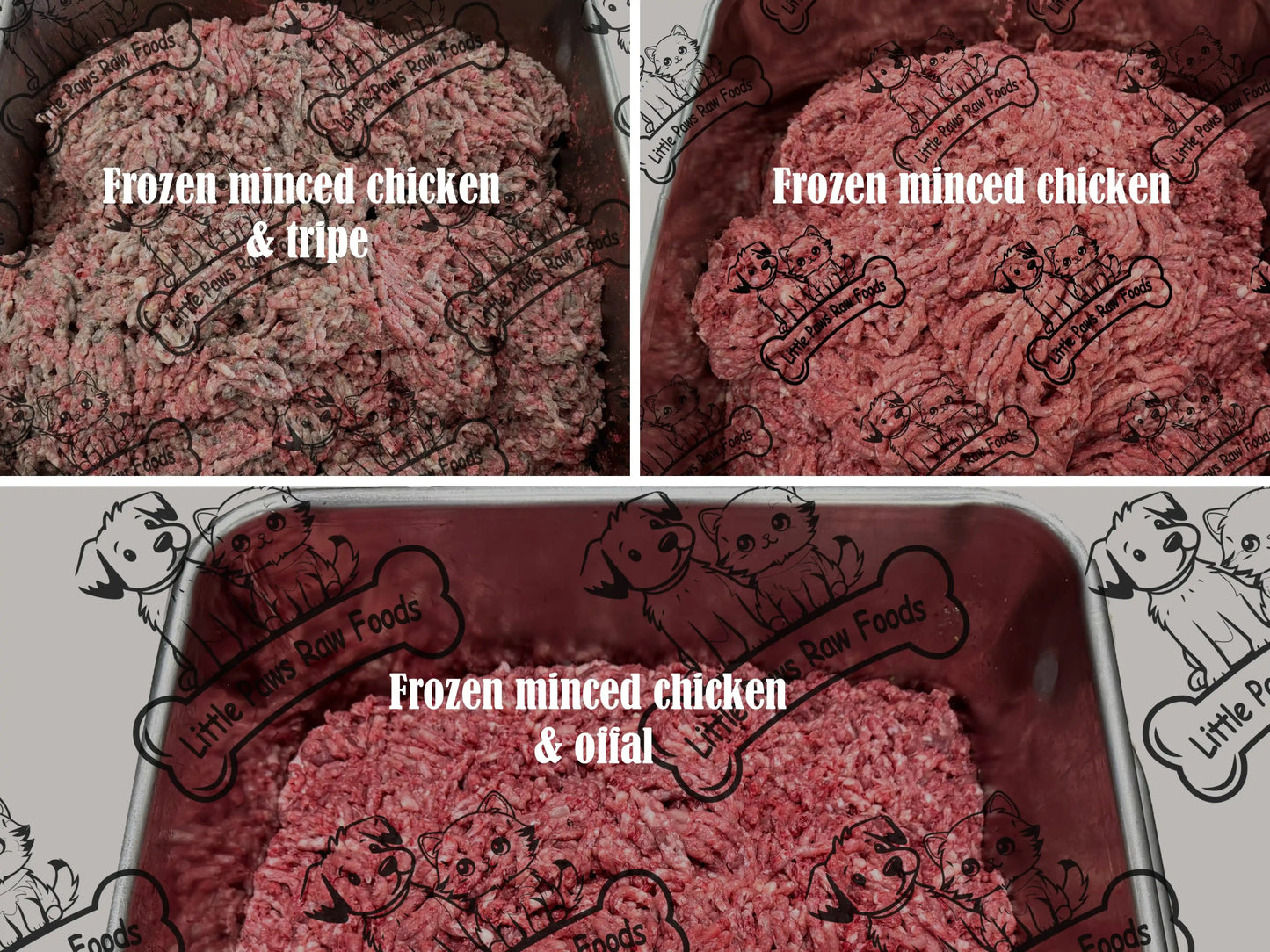 Frozen Mixed Mince Dog Food 500g Chubs 21kg Box - Little Paws Raw Foods