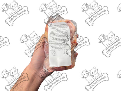 Dog Food Frozen chicken wings 20 x 500g bags 10kg Box - Little Paws Raw Foods