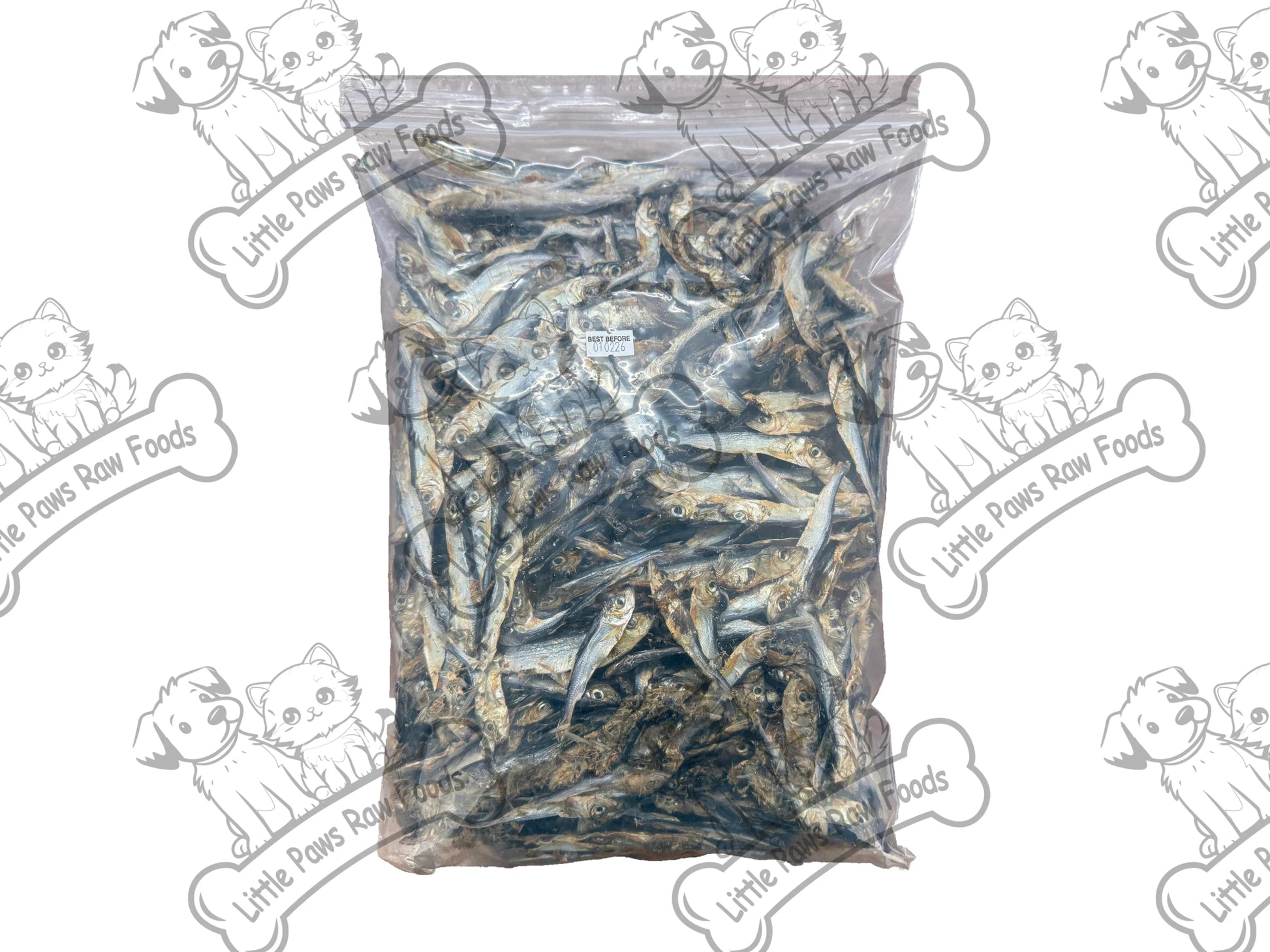 Dried Sprats Natural Fish Treats Available in 500g and 1kg - Little Paws Raw Foods