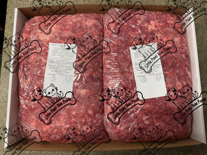 Frozen Chicken and Lamb Organ Mince 12 x 2kg Bags 24kg Box - Little Paws Raw Foods