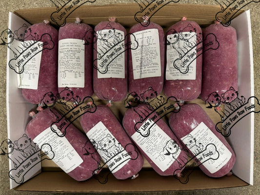 Frozen Chicken Mince Dog Food in 10kg 14kg or 20kg Box - Little Paws Raw Foods